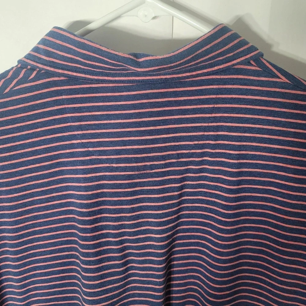 Polo Ralph Lauren Performance Polo Short Sleeve XL Stretch Striped blue red Prep